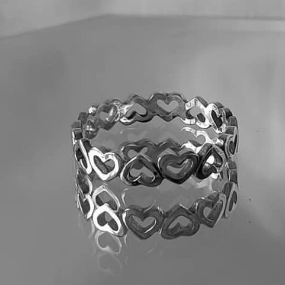 Heart Ring Sterling Silver 925 - Picture 2 of 2